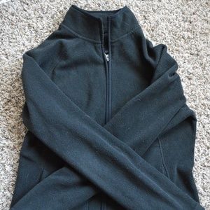 Lightweight black fleece jacket
